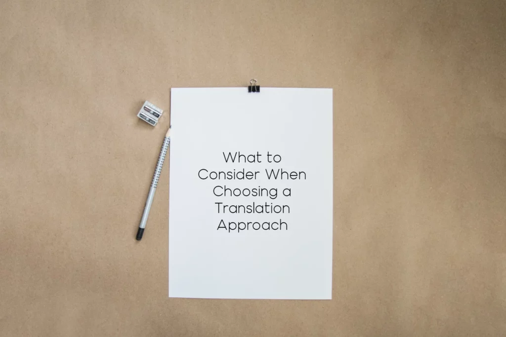 Translation Approach
